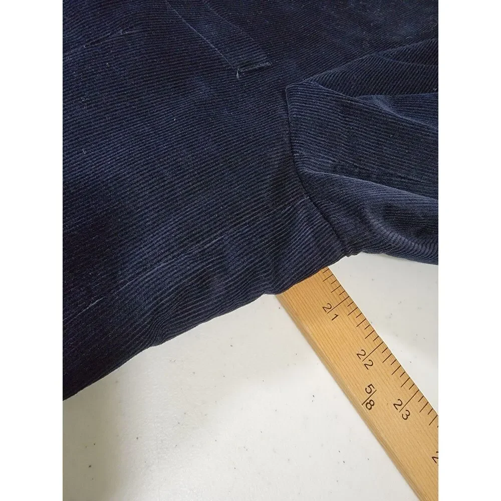 Stafford Signature 2-Button Navy Corduroy Suit Jacket Sport Coat Blazer - 38R